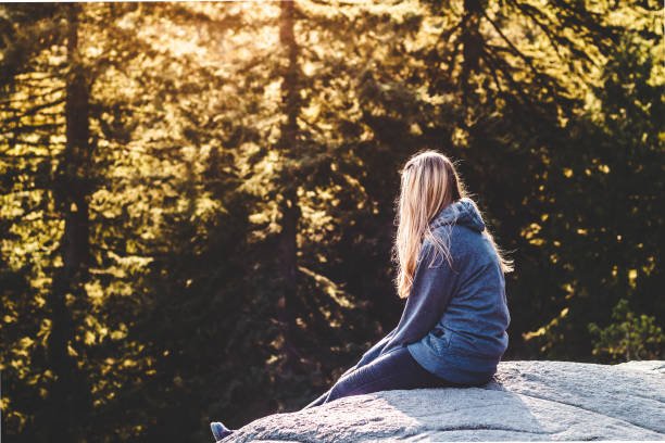 Portrait of a Girl on top of Quarry Rock at North Vancouver, BC, Canada