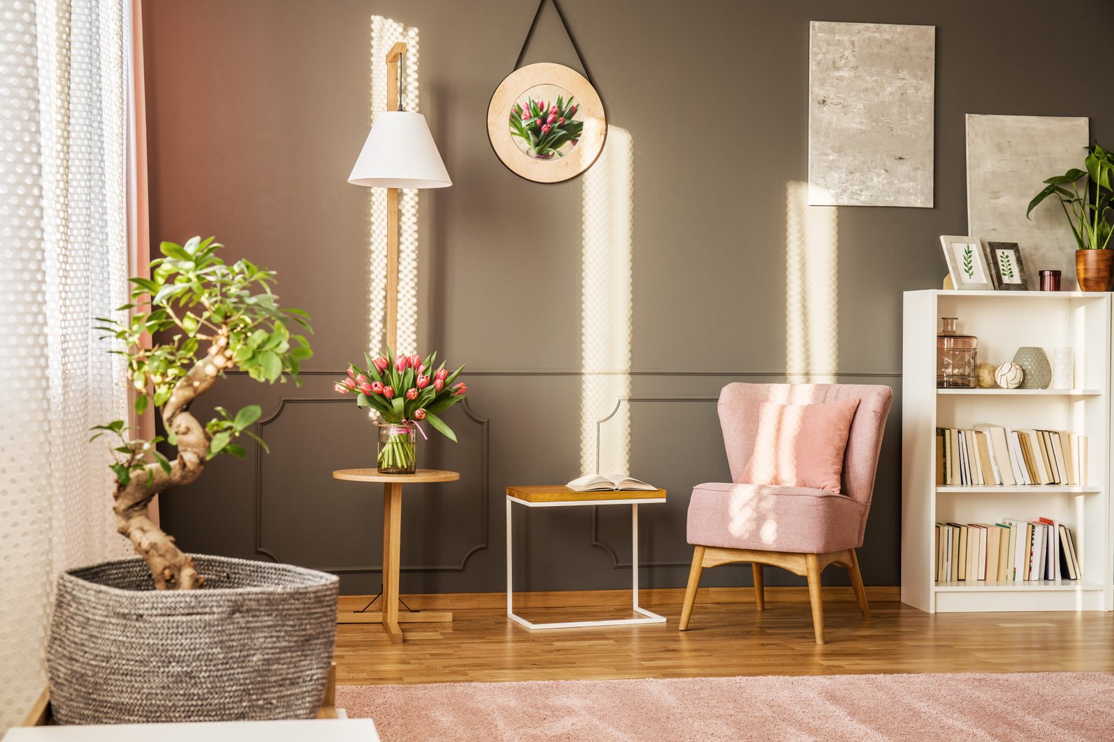 Cozy reading room interior